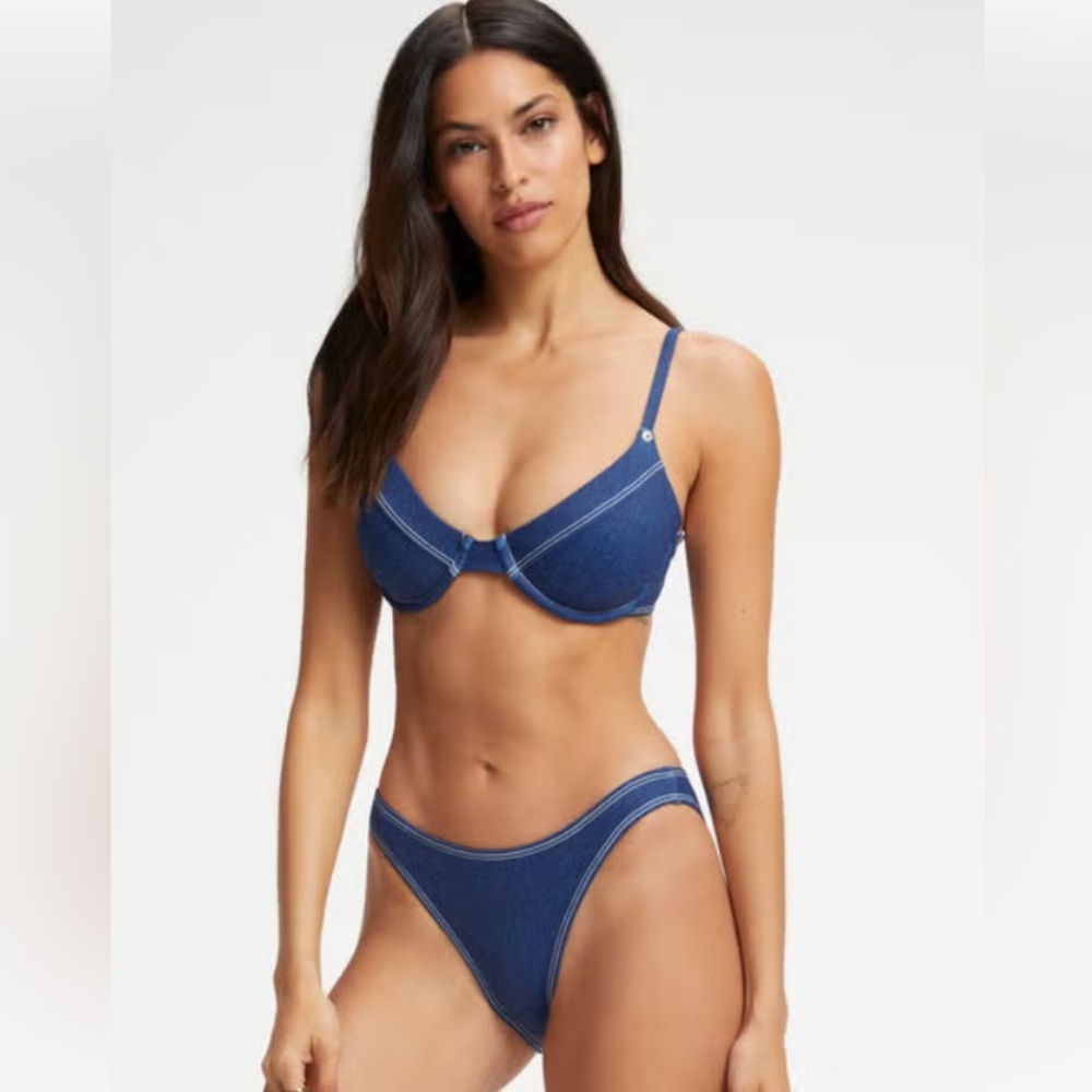 Good American Denim Style kini Top Size 2 Bottom Size 1